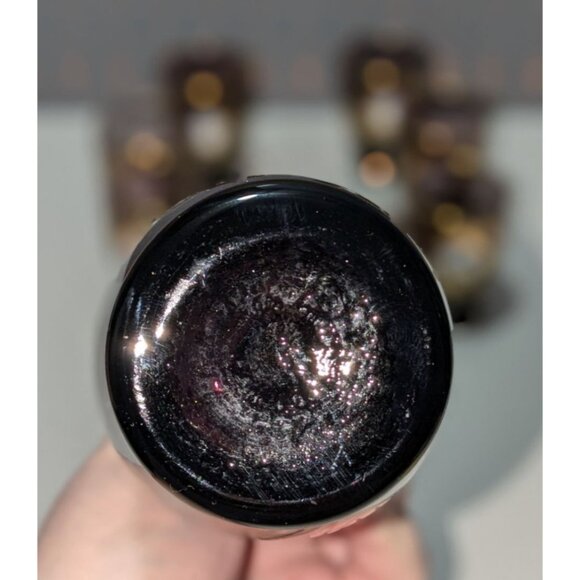 Vintage Amethyst Decanter Set 8 Hand-Painted Cups Gold Gilded Raised Floral Desi - Picture 10 of 16